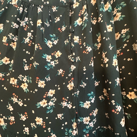 Floral Boho Cottagecore Prairie Tiered Maxi /Midi Swing Dress long sleeve NWT - Picture 3 of 8